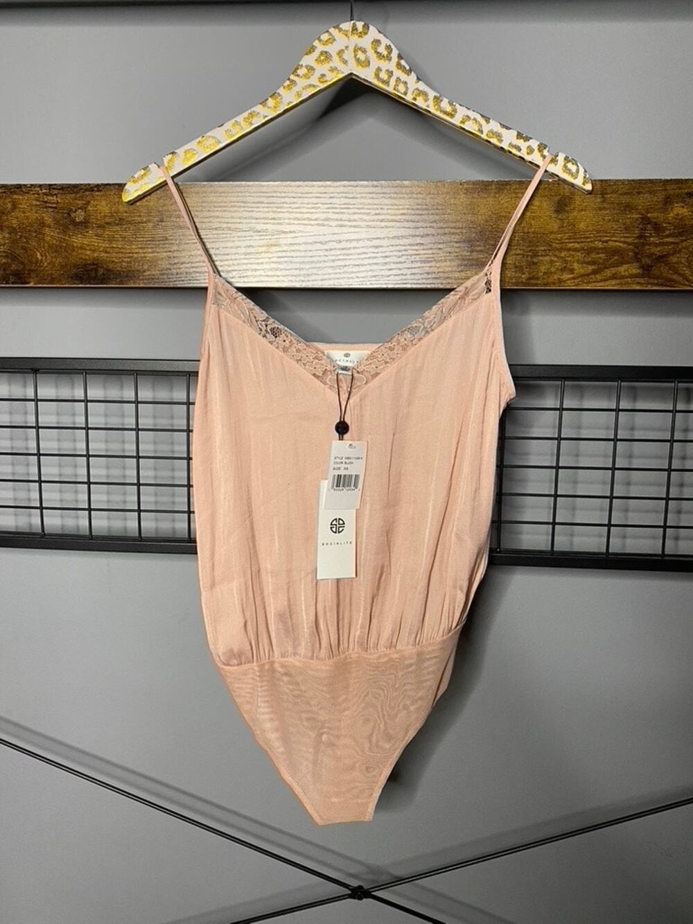 Socialite Blush Bodysuit | Size XS